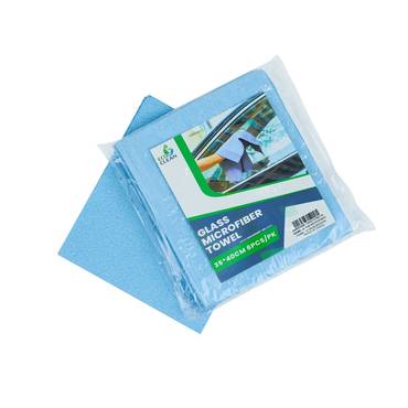 GLASS MICROFIBER TOWEL 35*40CM 6PCS/PK
